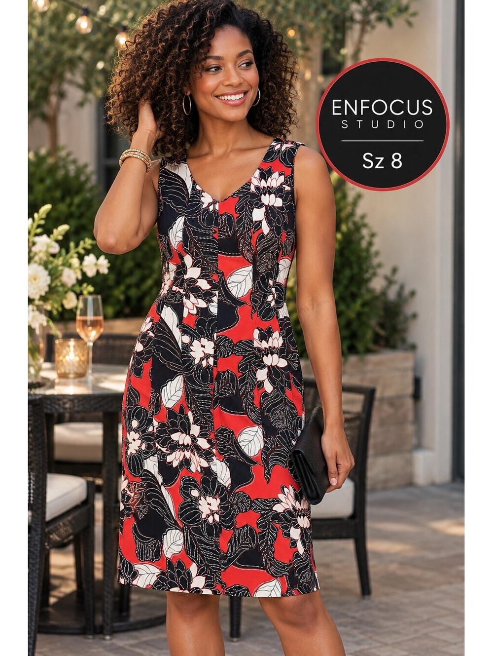 Enfocus Studio | Sz 8 | Floral Sheath Dress